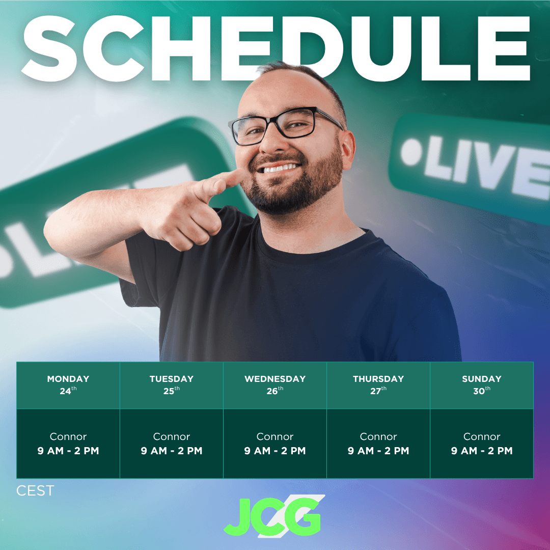 Weekly stream schedule