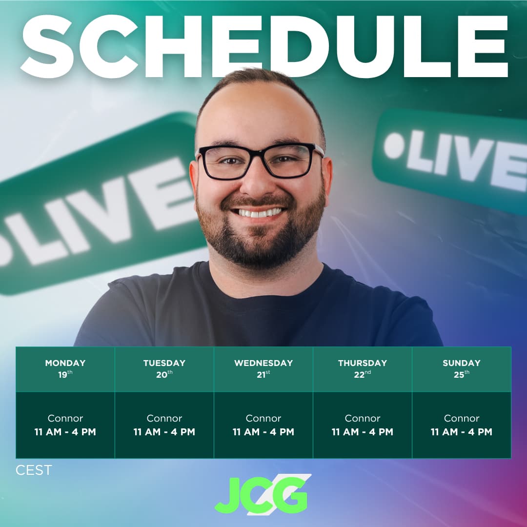 Weekly stream schedule
